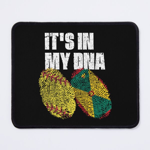 Item preview, IT'S IN MY DNA Softball - Grenada Flag Fingerprint designed and sold by CosmoKitsch.