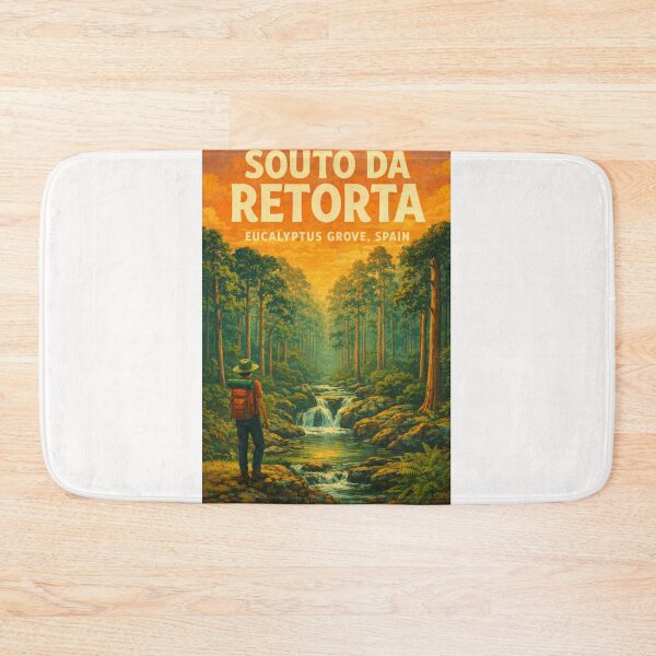Item preview, Souto da Retorta Spain – Verdant Eucalyptus Grove with Waterfalls and Hiking Trail in Galicia designed and sold by Places On Earth.