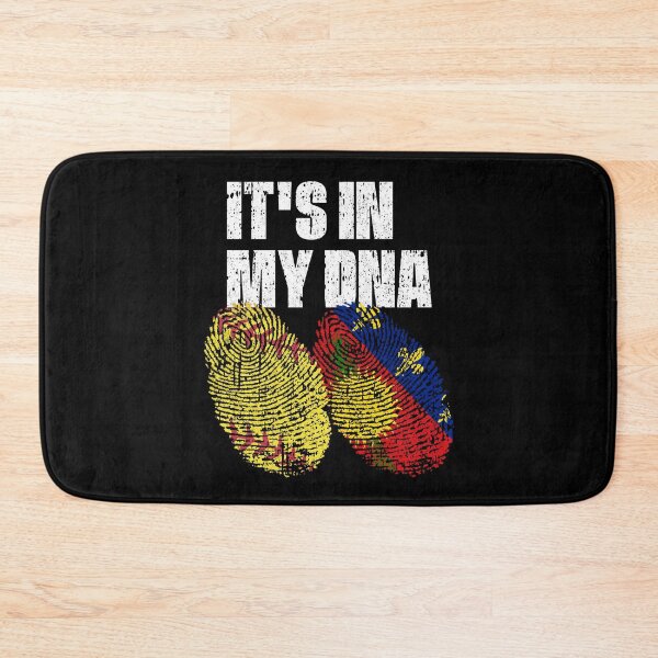 Item preview, IT'S IN MY DNA Softball - Guadeloupe Flag Fingerprint  designed and sold by CosmoKitsch.