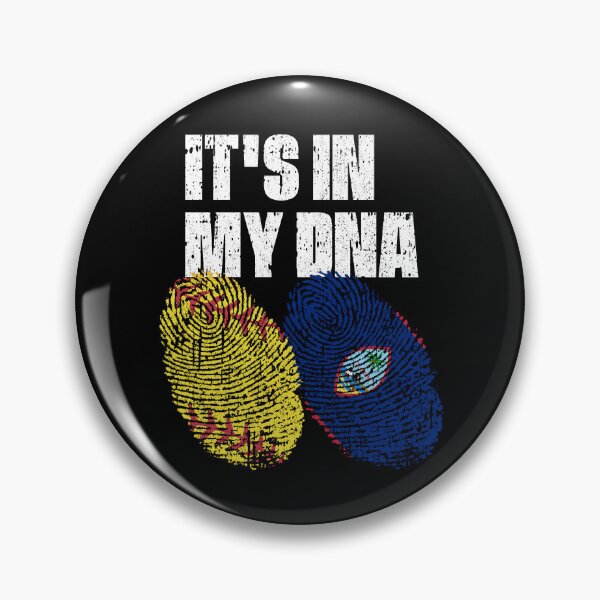 Item preview, IT'S IN MY DNA Softball - Guam Flag Fingerprint  designed and sold by CosmoKitsch.