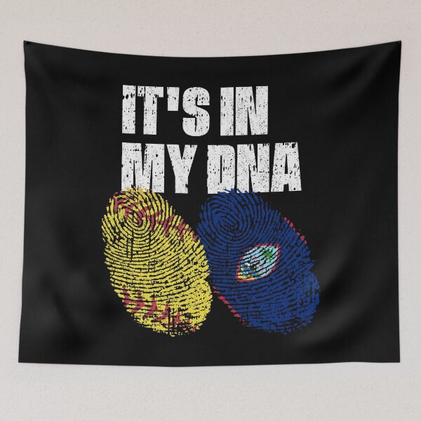 Item preview, IT'S IN MY DNA Softball - Guam Flag Fingerprint  designed and sold by CosmoKitsch.