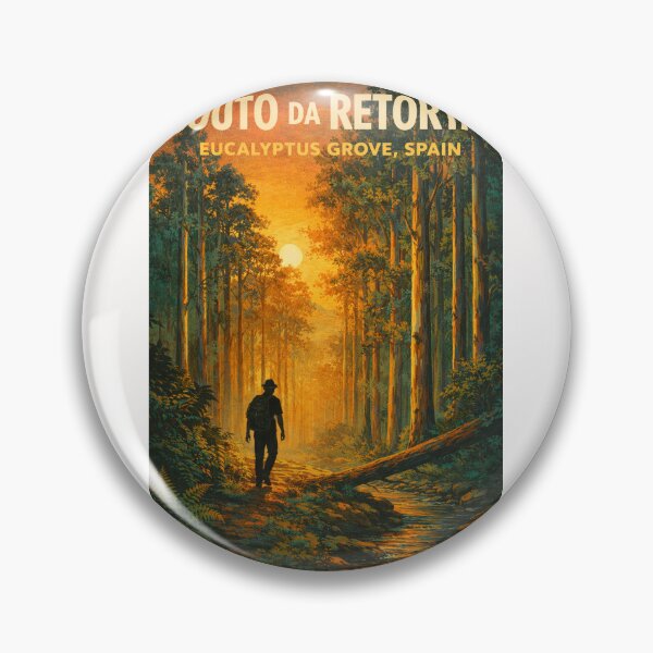 Item preview, Souto da Retorta Spain – Sunset Forest Path in Galicia’s Historic Eucalyptus Grove near Viveiro designed and sold by Places On Earth.