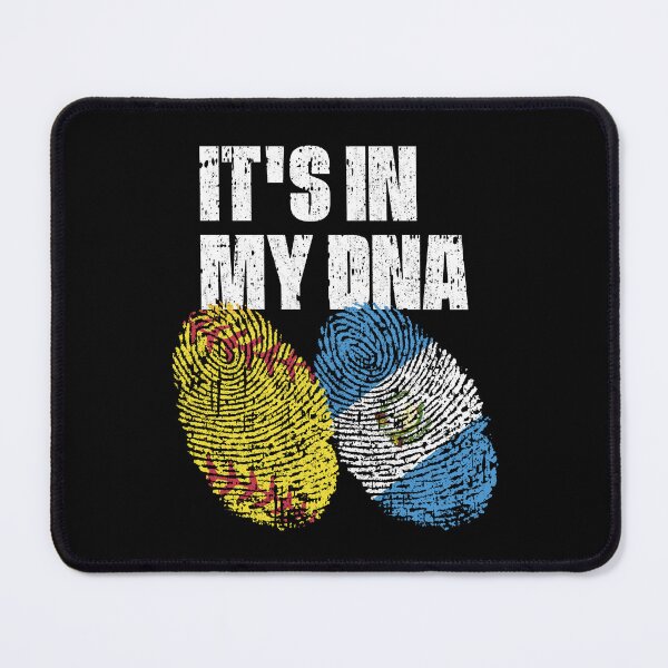 Item preview, IT'S IN MY DNA Softball - Guatemala Flag Fingerprint  designed and sold by CosmoKitsch.