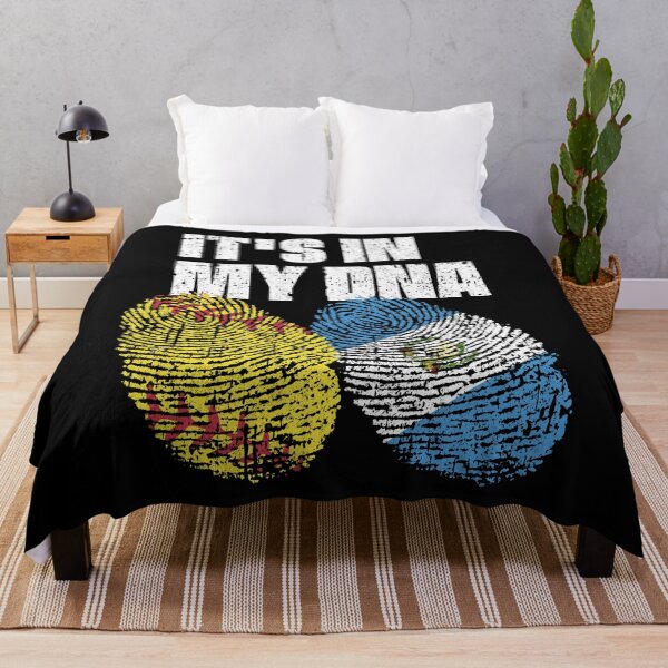 Item preview, IT'S IN MY DNA Softball - Guatemala Flag Fingerprint designed and sold by CosmoKitsch.
