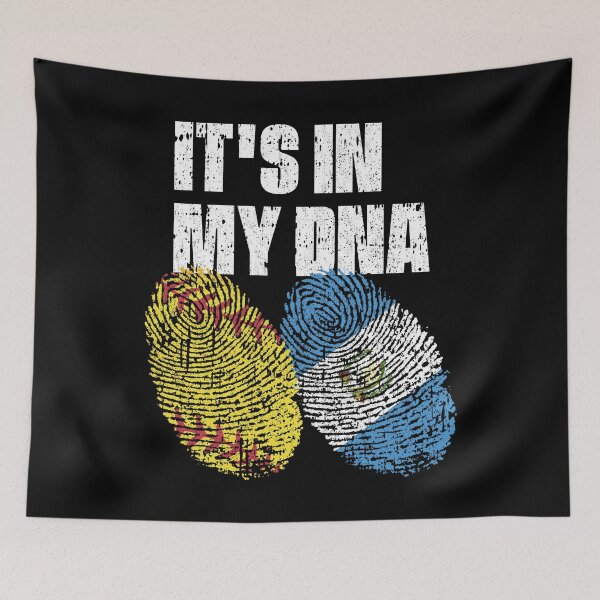 Item preview, IT'S IN MY DNA Softball - Guatemala Flag Fingerprint  designed and sold by CosmoKitsch.