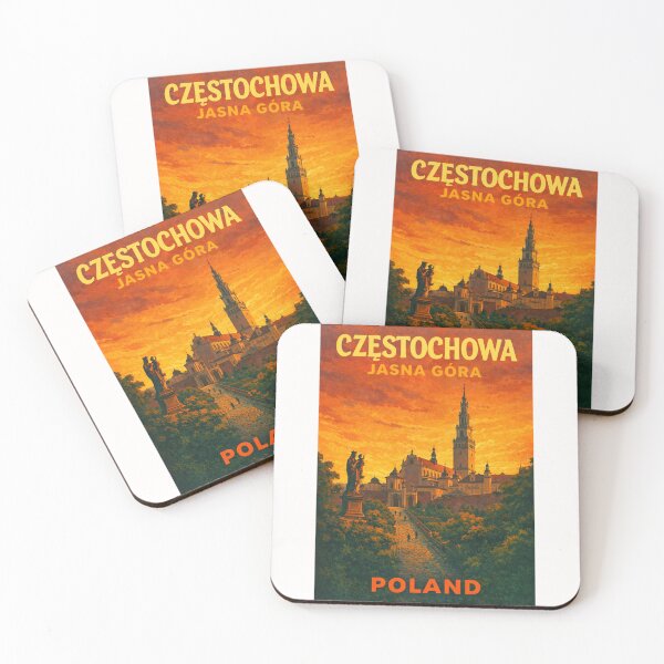 Item preview, Częstochowa Jasna Góra Poland – Iconic Pilgrimage Site with Basilica at Sunset in Silesian Voivodeship designed and sold by Places On Earth.