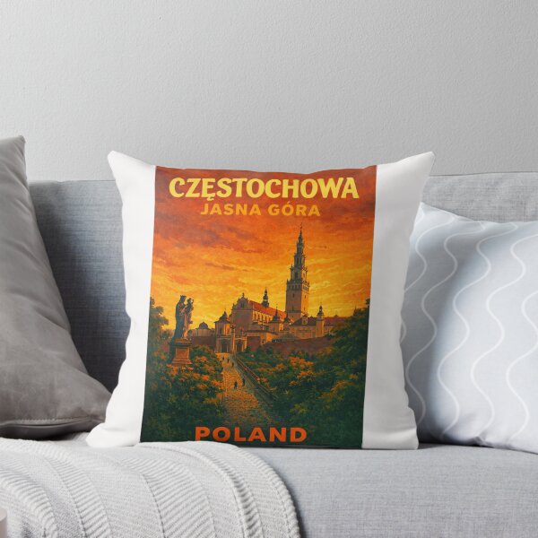 Item preview, Częstochowa Jasna Góra Poland – Iconic Pilgrimage Site with Basilica at Sunset in Silesian Voivodeship designed and sold by Places On Earth.