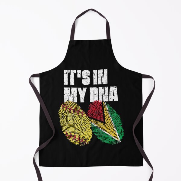 Item preview, IT'S IN MY DNA Softball - Guyana Flag Fingerprint designed and sold by CosmoKitsch.