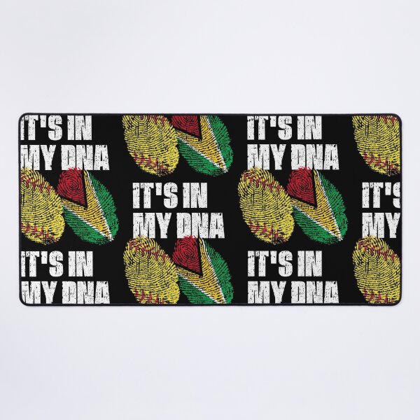 Item preview, IT'S IN MY DNA Softball - Guyana Flag Fingerprint designed and sold by CosmoKitsch.