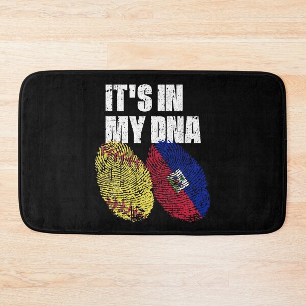 Item preview, IT'S IN MY DNA Softball - Haiti Flag Fingerprint  designed and sold by CosmoKitsch.