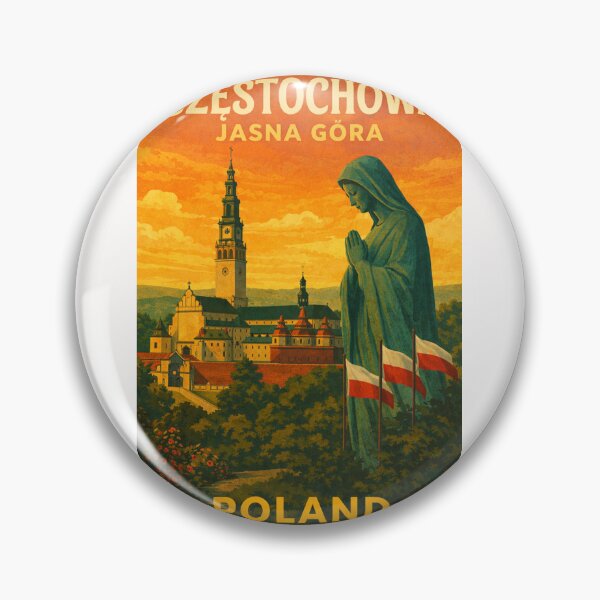 Item preview, Częstochowa Jasna Góra Poland – Statue of Virgin Mary and Monastery View in Poland’s Pilgrimage Capital designed and sold by Places On Earth.