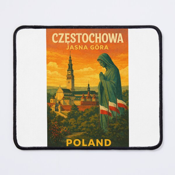 Item preview, Częstochowa Jasna Góra Poland – Statue of Virgin Mary and Monastery View in Poland’s Pilgrimage Capital designed and sold by Places On Earth.