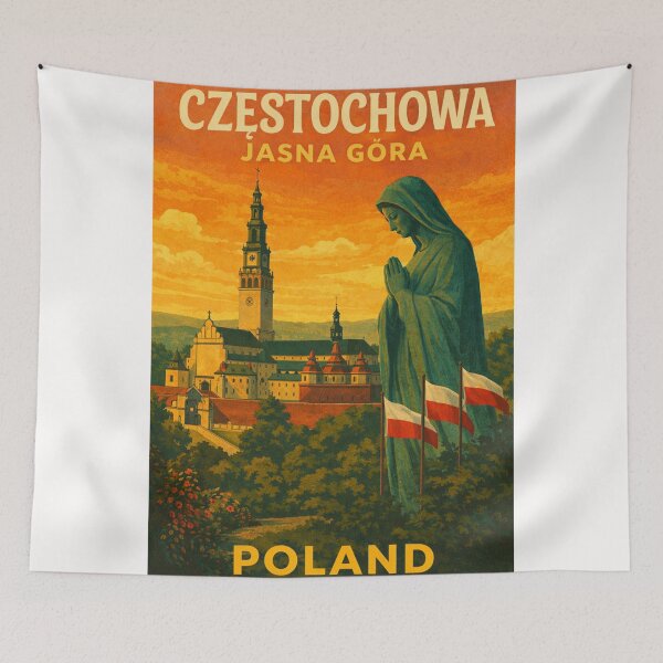 Item preview, Częstochowa Jasna Góra Poland – Statue of Virgin Mary and Monastery View in Poland’s Pilgrimage Capital designed and sold by Places On Earth.