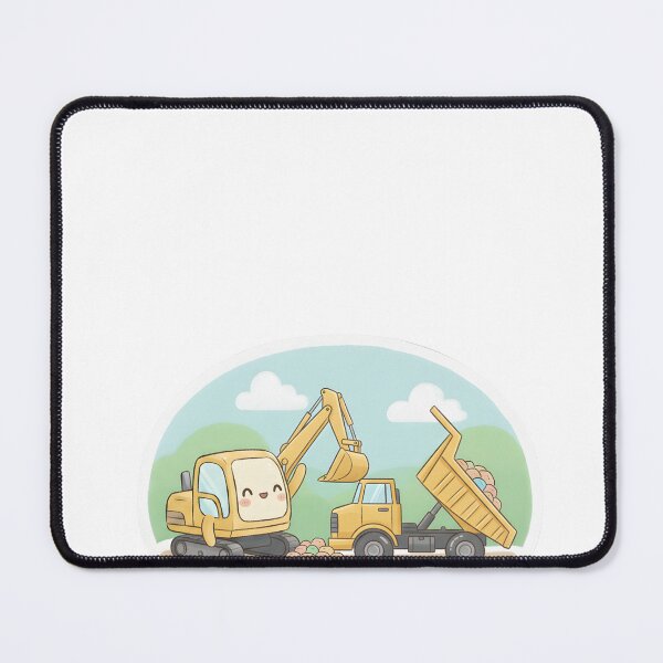Item preview, Cute Excavator and Dump Truck for Kids designed and sold by 4AGift.