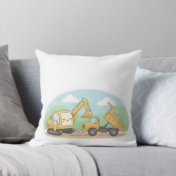 Item preview, Cute Excavator and Dump Truck for Kids designed and sold by 4AGift.