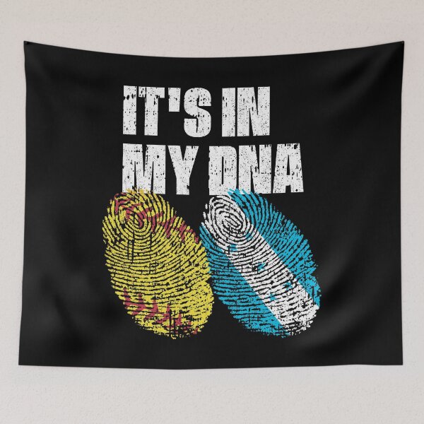 Item preview, IT'S IN MY DNA Softball - Honduras Flag Fingerprint  designed and sold by CosmoKitsch.
