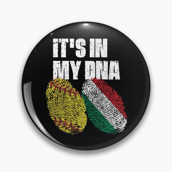 Item preview, IT'S IN MY DNA Softball - Hungary Flag Fingerprint  designed and sold by CosmoKitsch.