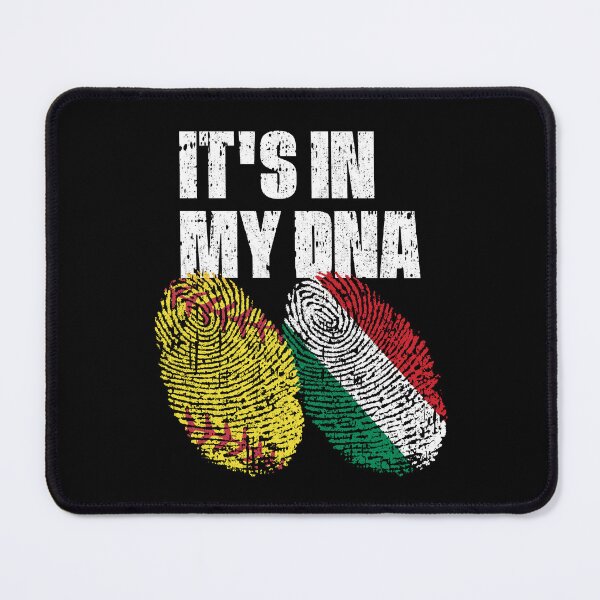 Item preview, IT'S IN MY DNA Softball - Hungary Flag Fingerprint  designed and sold by CosmoKitsch.