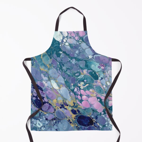 Item preview, Shimmering marble cells in turquoise and lavender with gold veins designed and sold by Letteraddicted.