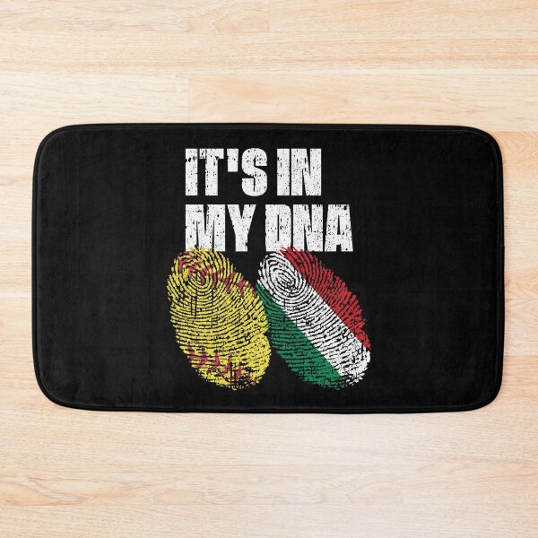 Item preview, IT'S IN MY DNA Softball - Hungary Flag Fingerprint  designed and sold by CosmoKitsch.