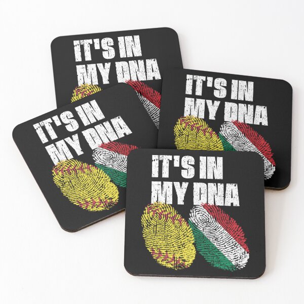 Item preview, IT'S IN MY DNA Softball - Hungary Flag Fingerprint  designed and sold by CosmoKitsch.