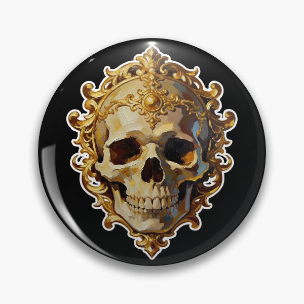 Item preview, Baroque Skull Oil Painting – Gothic Memento Mori Dark Academia Art designed and sold by cr6zym1nd.