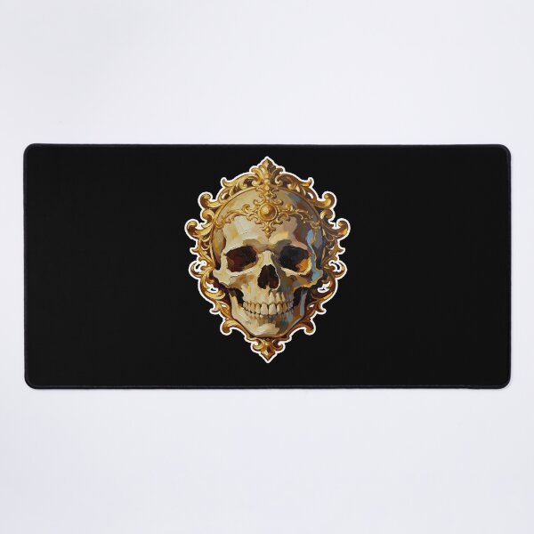Item preview, Baroque Skull Oil Painting – Gothic Memento Mori Dark Academia Art designed and sold by cr6zym1nd.