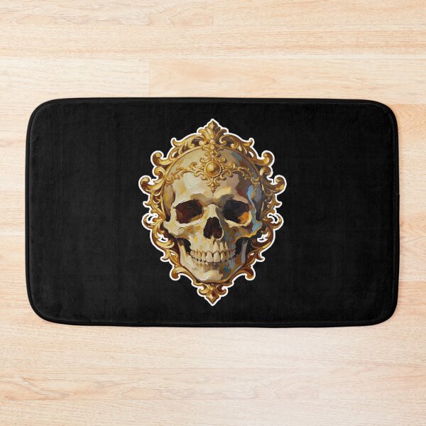 Item preview, Baroque Skull Oil Painting – Gothic Memento Mori Dark Academia Art designed and sold by cr6zym1nd.