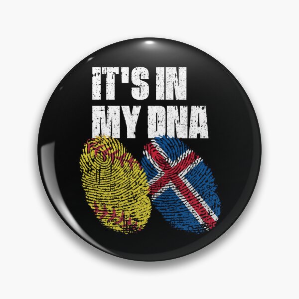 Item preview, IT'S IN MY DNA Softball - Iceland Flag Fingerprint  designed and sold by CosmoKitsch.