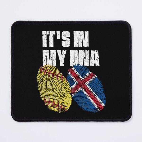 Item preview, IT'S IN MY DNA Softball - Iceland Flag Fingerprint designed and sold by CosmoKitsch.