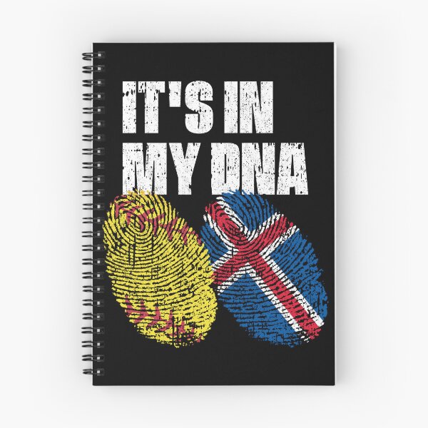 Item preview, IT'S IN MY DNA Softball - Iceland Flag Fingerprint  designed and sold by CosmoKitsch.