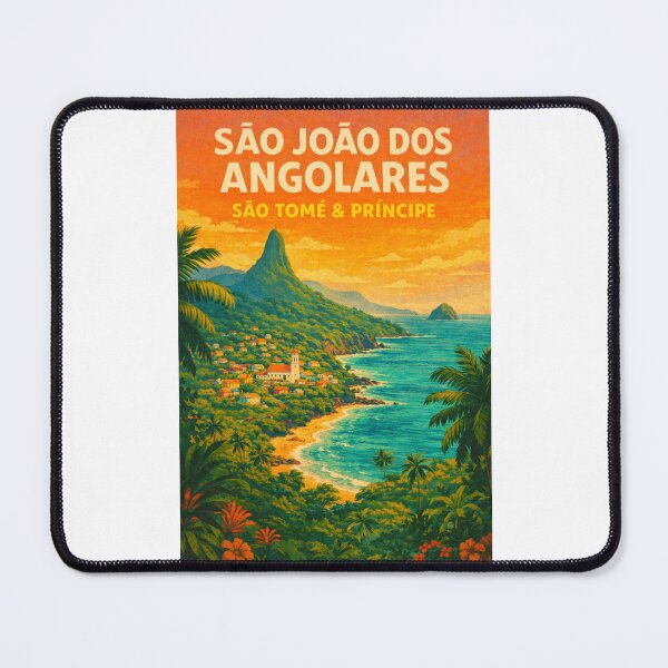 Item preview, São João dos Angolares São Tomé – Tropical Village with Pico Cão Grande and Coastal Scenery in Caué District designed and sold by Places On Earth.
