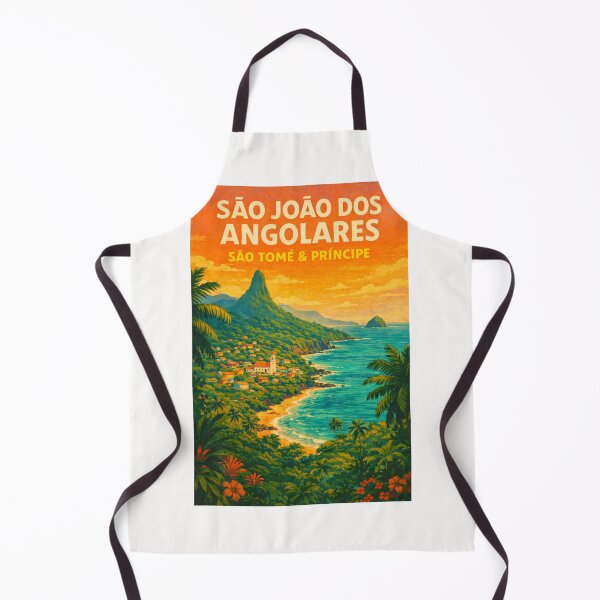 Item preview, São João dos Angolares São Tomé – Tropical Village with Pico Cão Grande and Coastal Scenery in Caué District designed and sold by Places On Earth.
