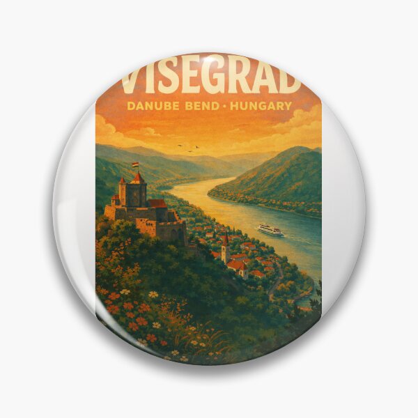 Item preview, Visegrád Hungary – Danube Bend Panorama with Visegrád Castle and Historic Townscape in Pest County designed and sold by Places On Earth.