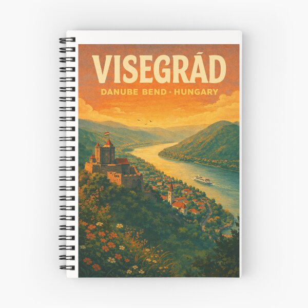 Item preview, Visegrád Hungary – Danube Bend Panorama with Visegrád Castle and Historic Townscape in Pest County designed and sold by Places On Earth.