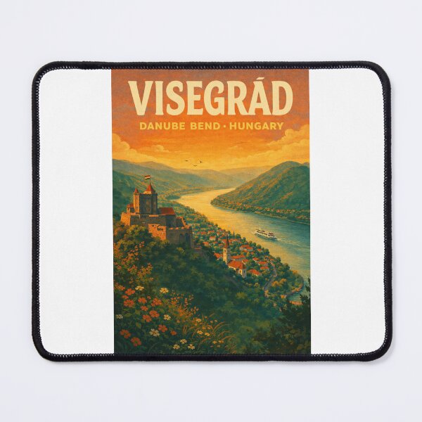 Item preview, Visegrád Hungary – Danube Bend Panorama with Visegrád Castle and Historic Townscape in Pest County designed and sold by Places On Earth.