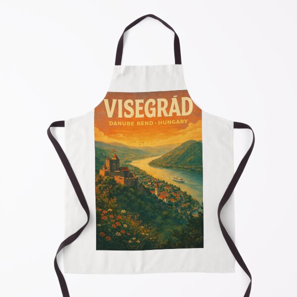 Item preview, Visegrád Hungary – Danube Bend Panorama with Visegrád Castle and Historic Townscape in Pest County designed and sold by Places On Earth.