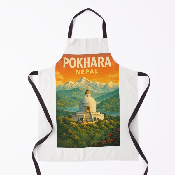 Item preview, Pokhara Nepal – Peace Pagoda and Himalayan Peaks Overlooking Phewa Lake in Gandaki Province designed and sold by Places On Earth.