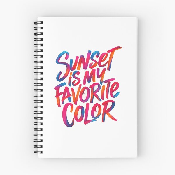 Item preview, Sunset Quote Aesthetic Art – Vibrant Brush Lettering “Sunset Is My Favorite Color” Inspirational Design designed and sold by Bright Nest Studio.