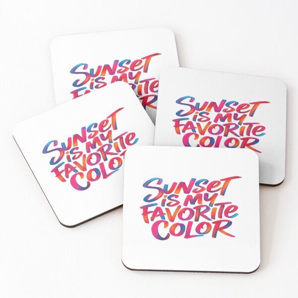 Item preview, Sunset Quote Aesthetic Art – Vibrant Brush Lettering “Sunset Is My Favorite Color” Inspirational Design designed and sold by Bright Nest Studio.