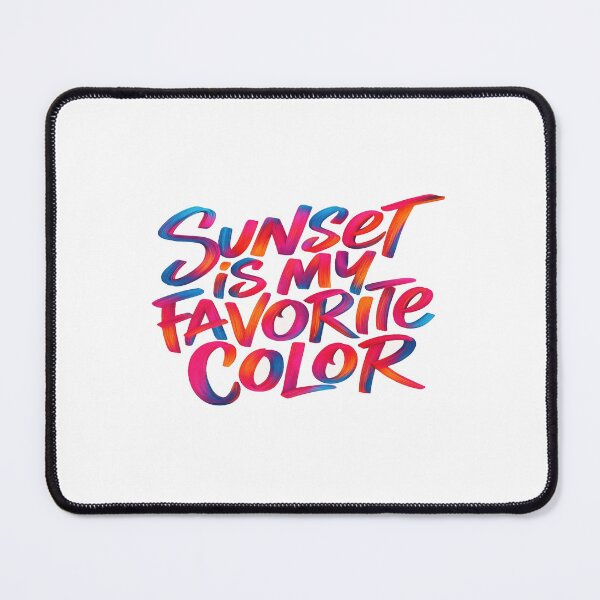 Item preview, Sunset Quote Aesthetic Art – Vibrant Brush Lettering “Sunset Is My Favorite Color” Inspirational Design designed and sold by Bright Nest Studio.