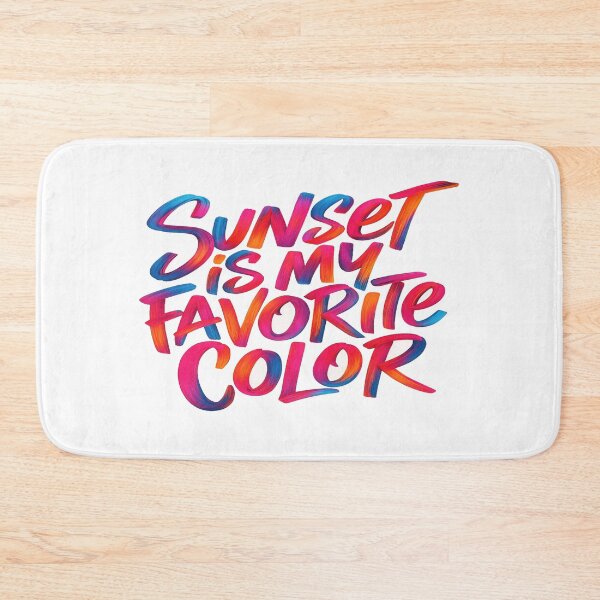 Item preview, Sunset Quote Aesthetic Art – Vibrant Brush Lettering “Sunset Is My Favorite Color” Inspirational Design designed and sold by Bright Nest Studio.