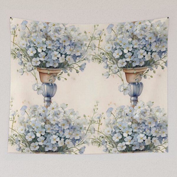 Item preview, Romantic Gypsophila Floral Repeat for Home Decor designed and sold by sana designer.