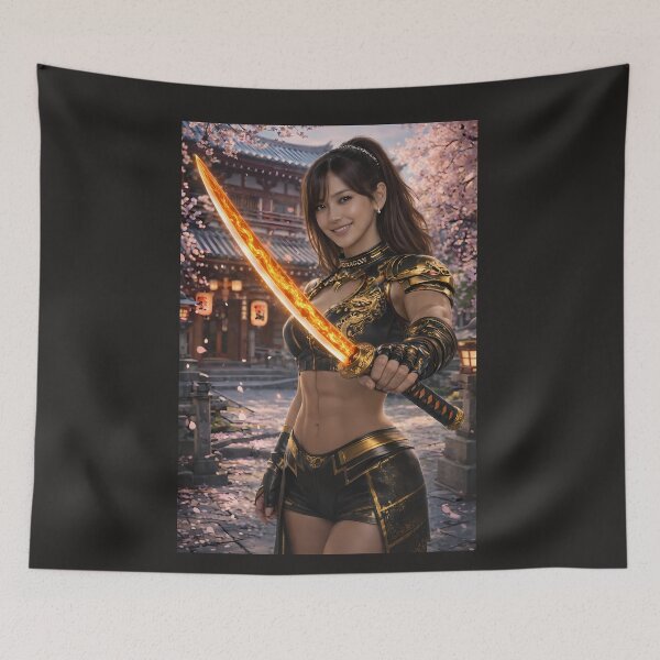 Item preview, Dragon Blade Samurai Woman – Cinematic Cyber Japan designed and sold by Dragon-Samurai.