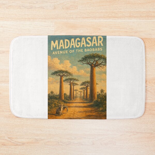 Item preview, Madagascar – Avenue of the Baobabs with Ring-Tailed Lemurs in Menabe Region Near Morondava designed and sold by Places On Earth.