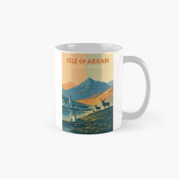 Item preview, Isle of Arran Scotland – Goat Fell and Brodick Bay with Highland Wildlife and Coastal Village in North Ayrshire designed and sold by Places On Earth.