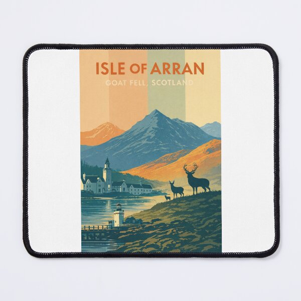 Item preview, Isle of Arran Scotland – Goat Fell and Brodick Bay with Highland Wildlife and Coastal Village in North Ayrshire designed and sold by Places On Earth.