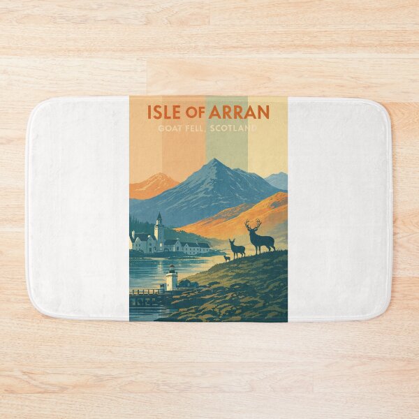 Item preview, Isle of Arran Scotland – Goat Fell and Brodick Bay with Highland Wildlife and Coastal Village in North Ayrshire designed and sold by Places On Earth.
