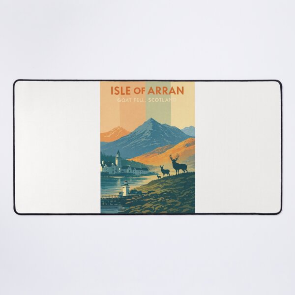 Item preview, Isle of Arran Scotland – Goat Fell and Brodick Bay with Highland Wildlife and Coastal Village in North Ayrshire designed and sold by Places On Earth.