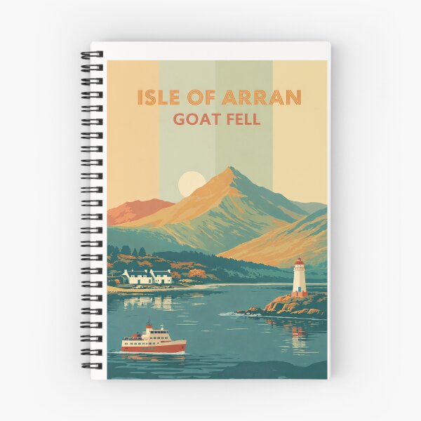 Item preview, Isle of Arran Scotland – Sunset Over Goat Fell and Brodick Bay with Lighthouse and Coastal Scenery designed and sold by Places On Earth.